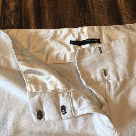 Maurice’s White Gaucho Capris Size 11/12 - Picture 5 of 8